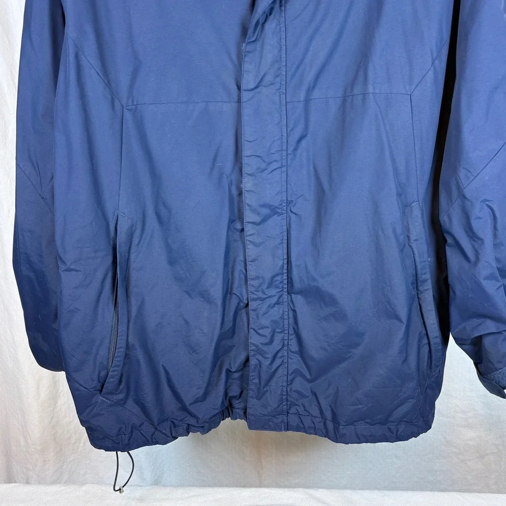 Columbia Eager Air Interchange Jacket Mens 2XL Blue Hooded Full Zip Shell Only
